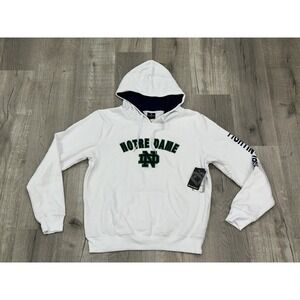 Women's White Notre Dame Fighting Irish Loud and Proud Pullover Hoodie NWT XL‎
